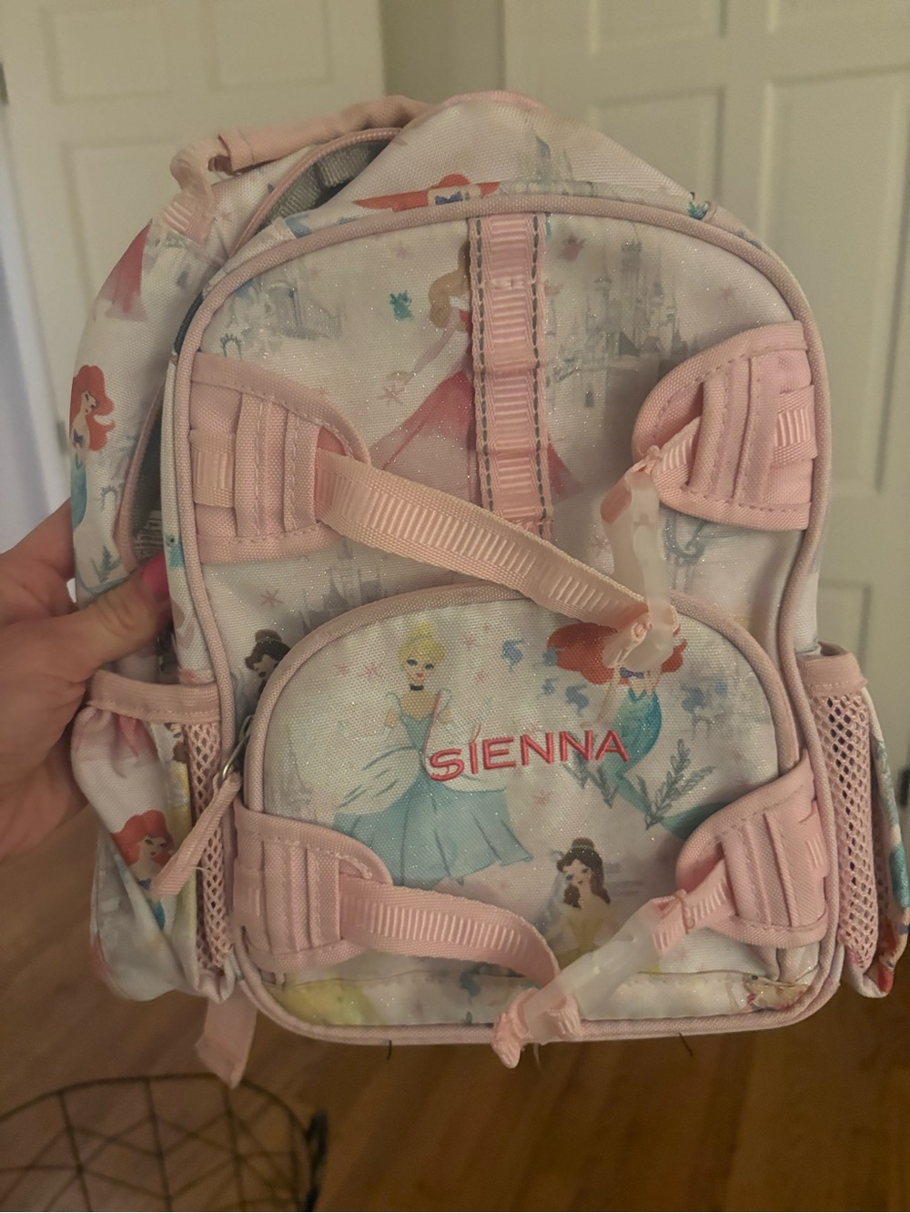 Pottery Barn Kids Pink Disney Princess Backpack with Name